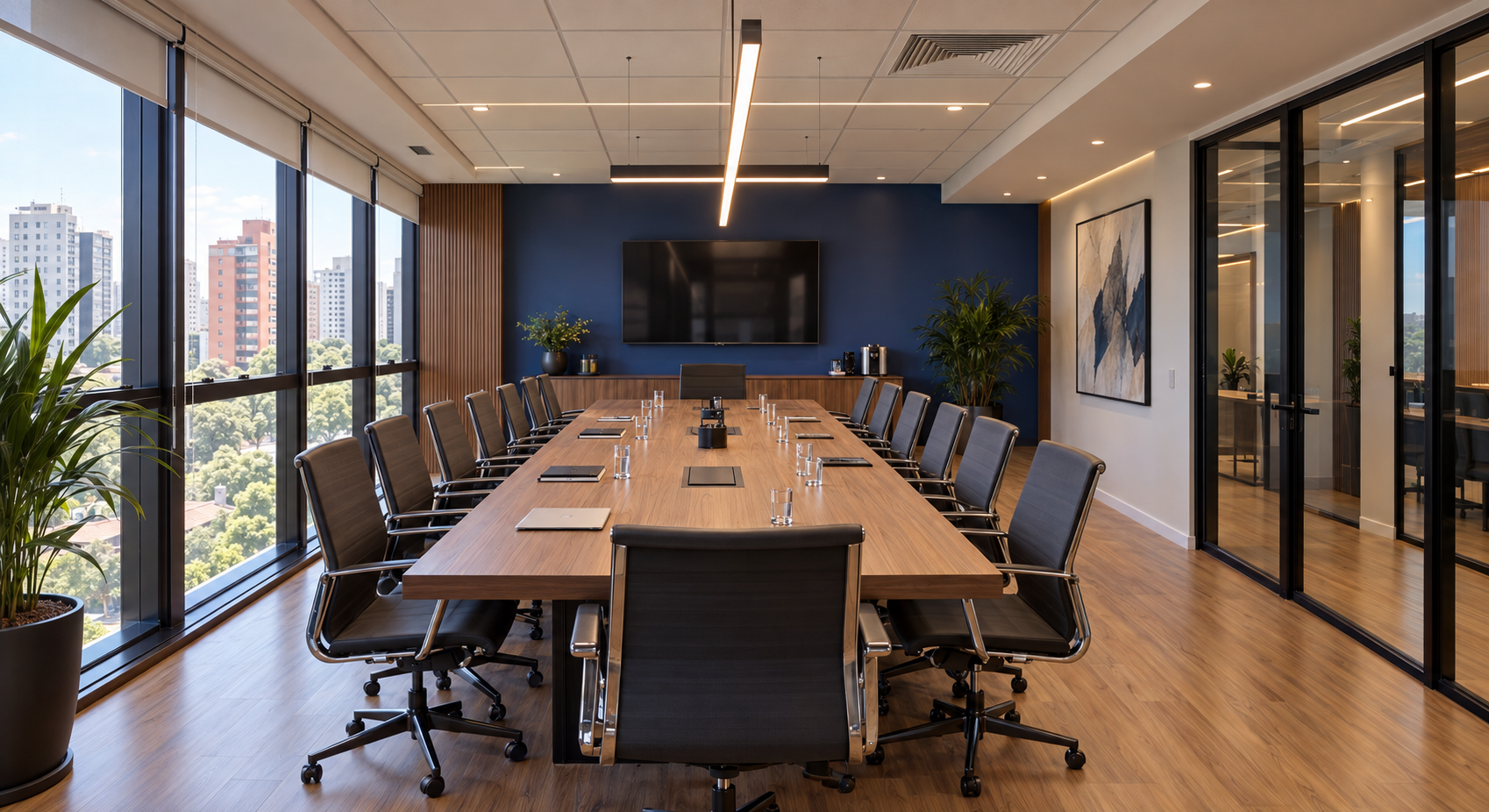 Ambiente corporativo de reunião do escritório